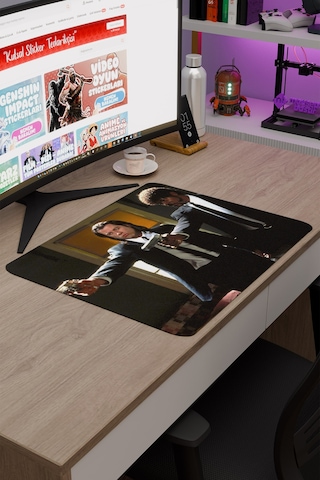 Pulp Fiction Ucuz Roman Tarantino V2 48x40 Xl Gaming Kauçuk Kaymaz Taban Mouse Pad Fare Altlığı
