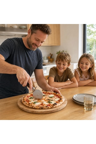 Paslanmaz Çelik Pizza & Hamur Kesici Çok Renkli