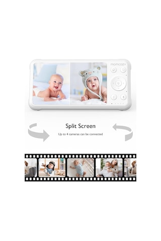 Momcozy Bm01 Ekstra Kamera, 1080p Hd Çözünürlük, Ptz Zoom, Gece Görüşü, Iki Yönlü Ses, 4 Kamera Desteği Kamera Sistemi