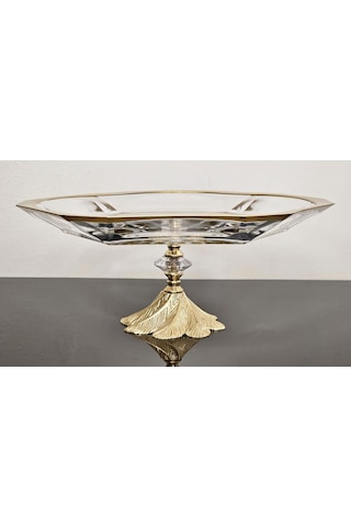 Atabey Home Avangarde Gold Döküm Semazen Ayaklı Gold Yaldızlı Büyük Boy Sunumluk Paşabahçe Reflection