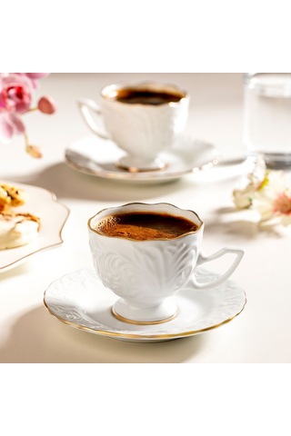 Nehir Nazenin 12 Parça Porselen Kahve Fincan Takımı