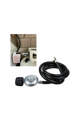 Pazly Propan Tankı Uzatma Hortumu Ve Regülatörü - Gazlı Barbekü Izgara Isıtıcı Lp Siyah