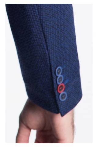 Sposo 5102 Dar Kalıp Örme Kumaş Lacivert Erkek Blazer Ceket Lacivert