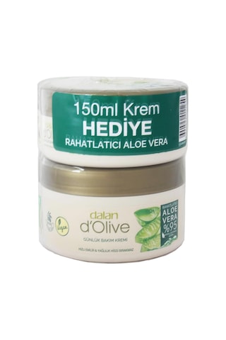 Dalan D'olive Günlük Bakım Aloe Vera Kremi 250 ML + Aloe Vera Kremi 150 ML