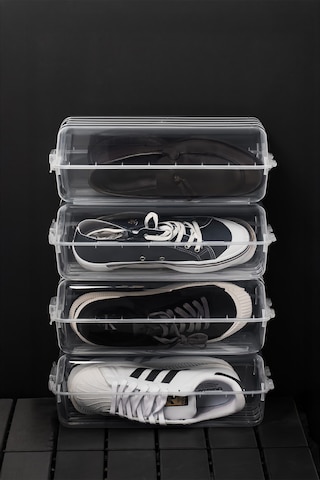 Porsima 3207 10 Adet Erkek Ayakkabı Saklama Kutusu - Şeffaf Pratik Ayakkabı Kabı Düzenleyici Saklama Seti ŞEFFAF