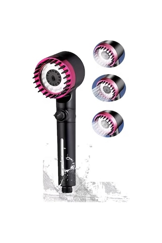 Pembe 3 Modlu Filtreli Duş Başlığı