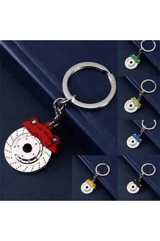 Kırmızı Araba Anahtarı Tokası Bel Anahtarlığı Tekerlek Kaliper Anahtarlıklar Fren Diski Anahtarlıklar Disk Fren Anahtarlık