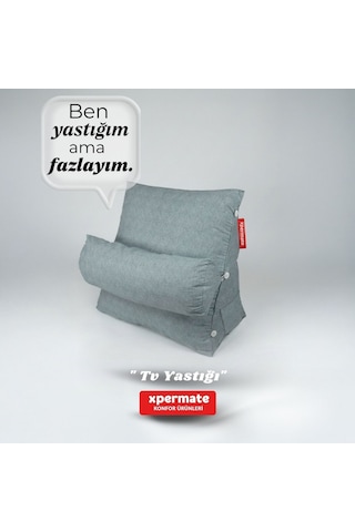 Xpermate Sırt, Bel, Boyun Destekli TV Okuma Yastığı Ameliyat Sonrası Gri