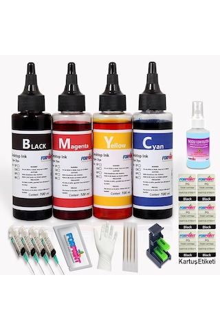 HP 652 Kartuş Uyumlu Dolum Seti- HP Deskjet 3787/3788/3789/3835