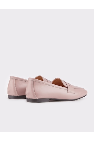 Hakiki Deri Pembe Loafer Kadın Ayakkabı Pembe