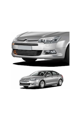 Citroen C5 Krom Ön Tampon Çıtası Tk 2008 Üzeri 5 Prç Paslanmaz Çe N11.340