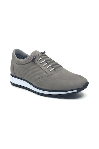 Lisans Sohes Lisans Shoes %100 Hakiki Nubuk Deri Ortopedik Erkek Günlük Yazlık Akıllı Bağcıklı Ayakkabı 39-45 Gri