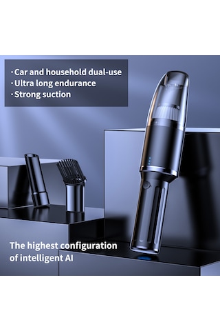 Geeksen Kablosuz Araç Ve Ev Süpürgesi - 120w Güçlü Emiş, 2000pa, Taşınabilir