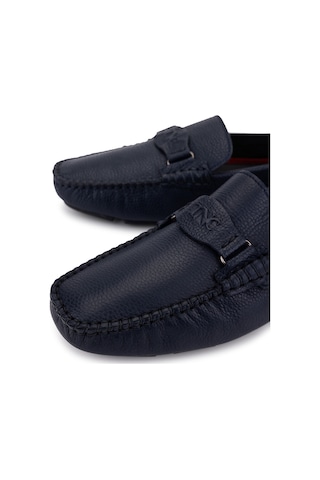 Tamer Tanca Erkek Hakiki Deri Lacivert Loafer Ayakkabı 355 14002 Erk Ayk Y23 Lacı Floter Lacivert