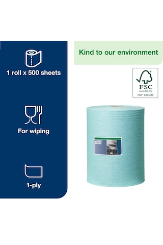 Tork Düşük Hav Nonwoven Temizlik Bezi Rulo Turkuaz 180 Metre 190494