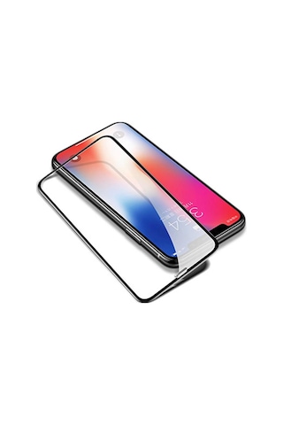 Joyroom Jm222 Apple Uyumlu iPhone 6 Plus Tam Kaplayan Temperli Erkan Koruyucu Siyah
