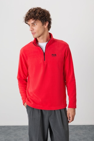 Standart Kalıp Dik Yaka 2li Paket Lacivert-fiesta Erkek Polar Sweatshirt - 88310 Lacivert - Bordo