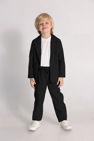 Dmb Boys & Girls Dmb Boys & Gırls Erkek Çocuk Beli Lastikli Ceket Pantolon T-shirt Kombinli Özel Gün Bayramlık 3'lü Erkek Çocuk Takım Siyah-2704