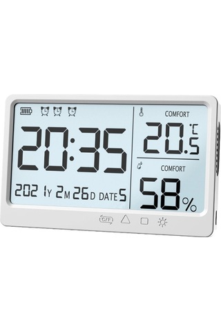 Dinosaurs Geek Elektronik Sıcaklık Ve Nem Ölçer Termometre - Beyaz