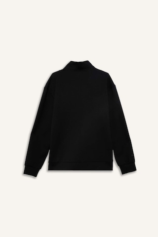 Defacto Standart Fıt Dik Yaka Modal Sporcu Sweatshirt E9772AX25AU Siyah