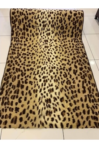 Confetti Kaymaz Leopar Desen Halı Kesme Bukle Yolluk En 1.20M