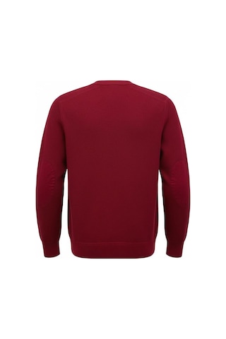 Plus Scorpion Erkek Triko Kazak Bisiklet Yaka, Regular Fit, Dört Mevsim Bordo
