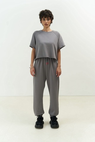 Mai Collection Mai Studios Co. Vero Duman Crop Eşofman Takım Füme