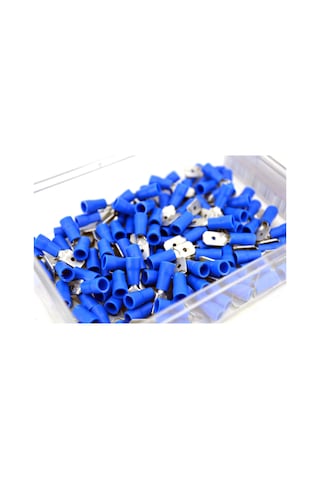 Kablo Ucu 6,3 Erkek Mavi İzolasyonlu Sıkmalı SKP 200 Adet 1.50-2.50 Mm