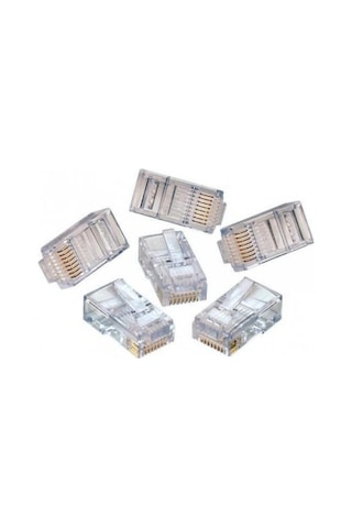 Speeduf Rj45 Cat6 Yeni Nesil Delikli Jack Konnektör 100 Adet