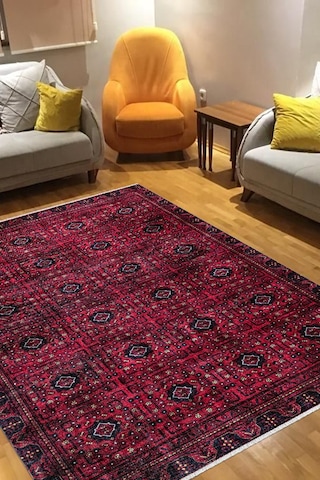 Kilimista Efes 2303 Kolay Temizlenen Dekoratif Yıkanılabilir Balkon Salon Halısı Mutfak Halısı Kilim Yolluk Çok Renkli