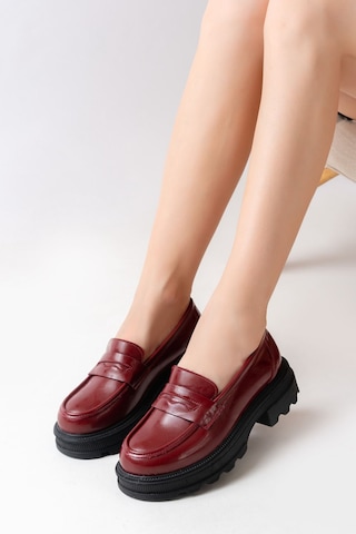 746-759 Bordo Rugan Günlük Yüksek Tabanlı Loafer Ayakkabı Bordo 746-759 Bordo Rugan Günlük Yüksek Tabanlı Loafer Ayakkabı Bordo