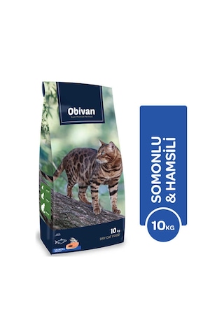 Obivan Somonlu Ve Hamsili Kedi Maması 10 Kg