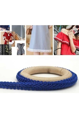 Flybuy Novahub Polyamid İpek Kırkayak Dantel Kemer, 25m, 1.2cm Genişlik, Mavi Kumaş Kemer