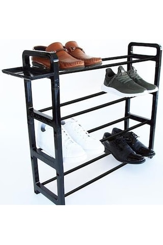 DecoBella 4 Katlı Ayakkabılık Siyah