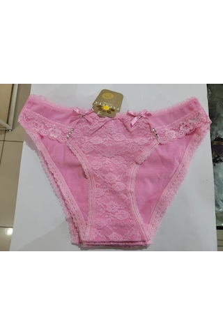 Papatya Dantel Detay Kadın Slip Külot V63 Pembe Papatya Dantel Detay Kadın Slip Külot V63 Pembe