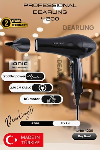 Dearling 4200 Ultra Profesyonel Saç Kurutma Makinesi