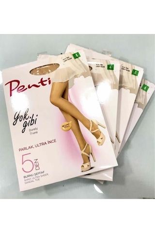 Penti 4 Lü Paket 5 Den Yok Gibi Külotlu Çorap - Yaz Inceliği 001