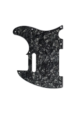 Telecaster Uyumlu Elektro Gitar Pickguard 8 Delikli Siyah Desenli