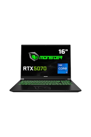 Monster Tulpar T6 V3.4.13 i7-13700HX 64 GB 2 TB SSD RTX5070 16" W11H Dizüstü Bilgisayar