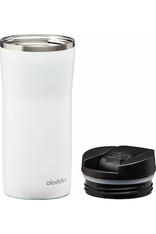 Aladdin Mocca Thermavac Leak Lock Çelik Termos Bardak Matarası Beyaz 0.35 L