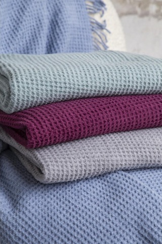 Aksu Brighton Collection Waffle Battaniye Mint