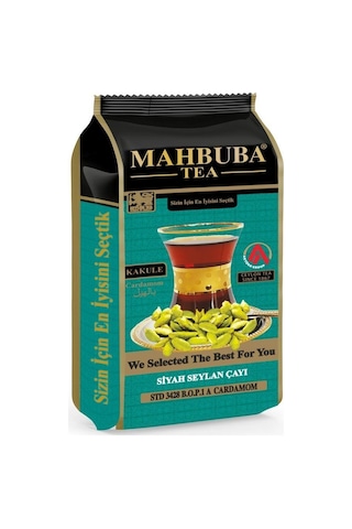 Mahbuba Kakule Cardamom Aromalı İthal Seylan Sri Lanka Ceylon Kaçak Siyah Yaprak Çayı 200 Gr