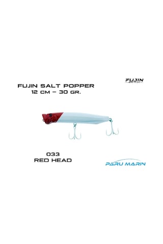Fujin Salt Popper Sp120sw Sahte Balık, 033 Red Head