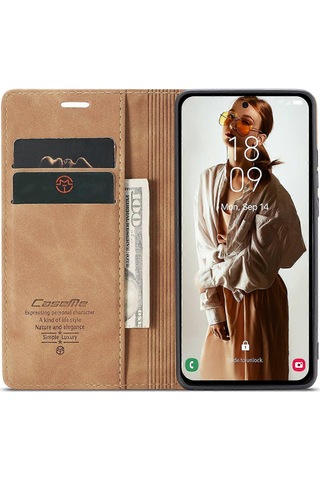 Samsung Galaxy A56 5g Kılıfı Caseme 013 Serisi Kart Tutucu Stand Deri Telefon Kılıfı Çok Renkli