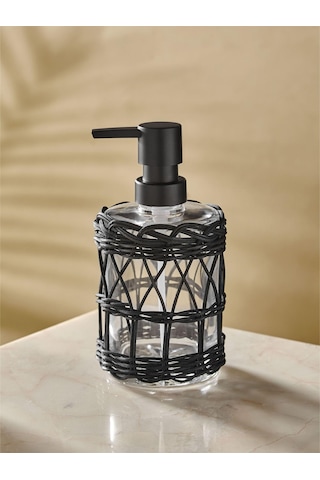 The Mia Rattan Sıvı Sabunluk Siyah 330 Ml Sbn0074