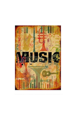 Bedeko Müzik Zamanı Art Mdf Tablo 50 Cm X 70 Cm