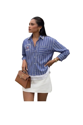 Tommy Hilfiger Yazlık Spor Gömlek Açık Mavi