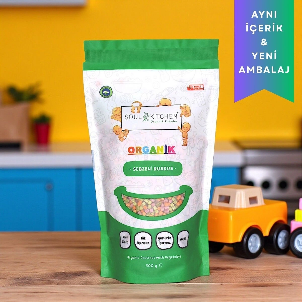 Soul Kitchen Organik Sebzeli Kuskus İlave Tuzsuz Vegan 300 G