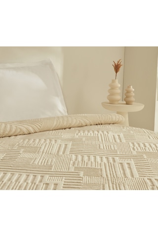 Karaca Home Rita Emboss Batta Tek Kişilik Ekru Beyaz