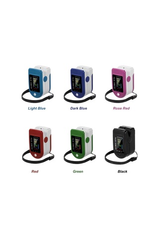 Vkemall Pulse Oksimetre Dijital Parmak Ucu Nabız Oksimetresi Tft Ekran Kan Oksijen Sensörü Doygunluk Min Koyu Mavi